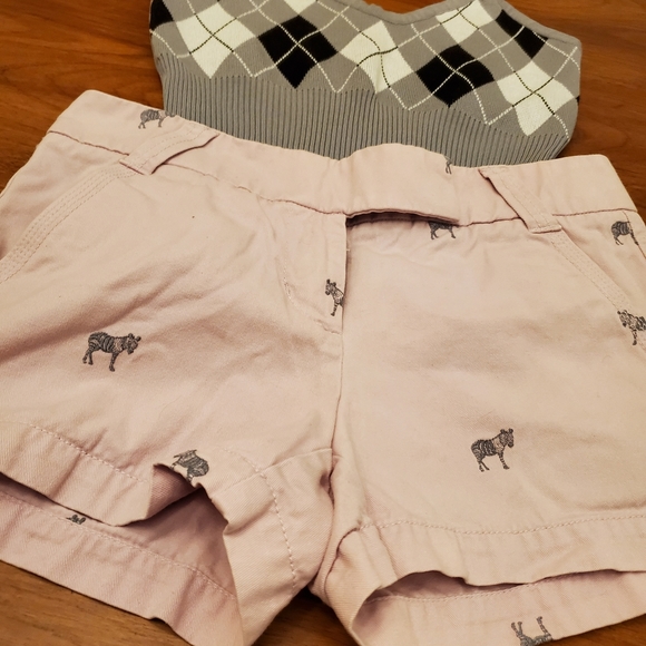 J. Crew Light Purple & Gray Zebra Critter Shorts Size 0 - Picture 10 of 12